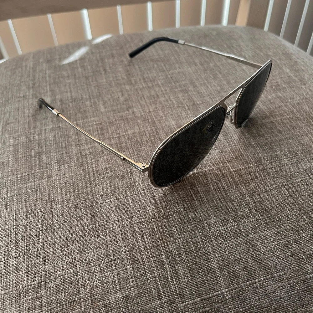 Dior Silver and Black Aviator Glasses - Picture 2 of 3